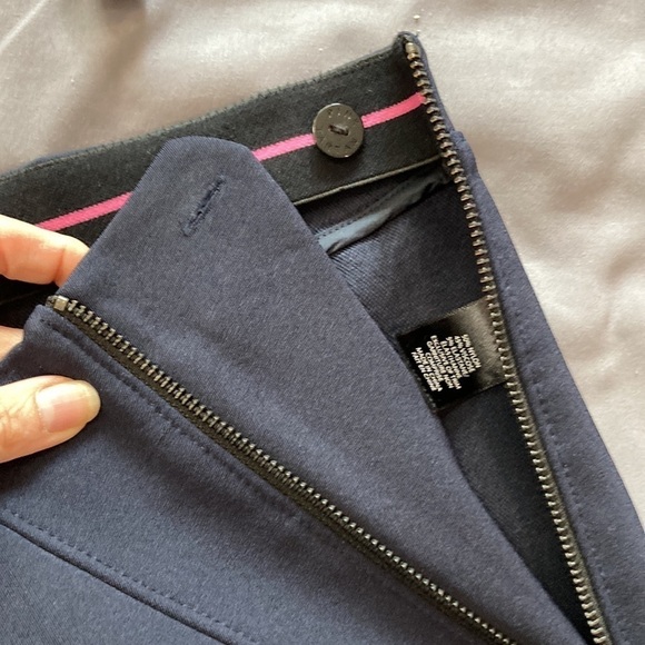 Pink Tarten Blue Scuba Ponte Straight Leg Pant - Picture 14 of 14